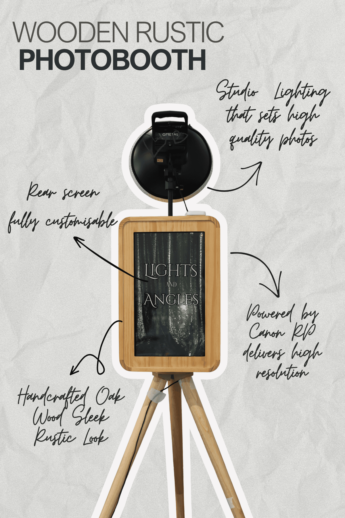 Mirror photo booth experience at an event